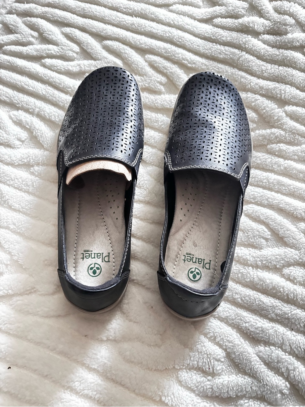 Planet® Perforated Slip-On Loafers in Black